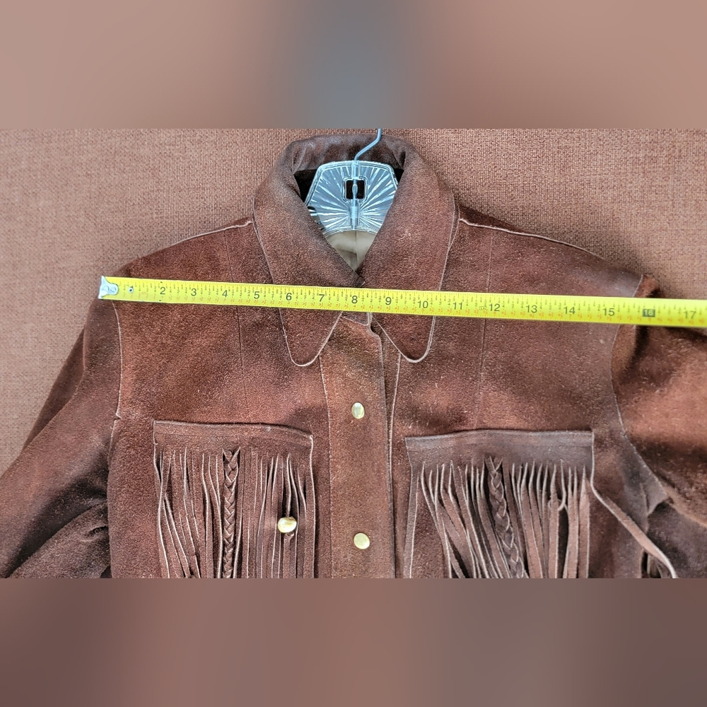 Brown Suede Fringe Jacket - Picture 3 of 6